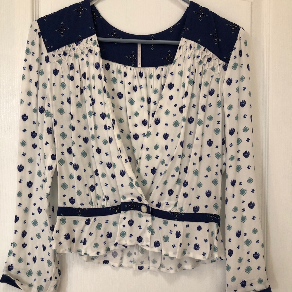 Free People Cropped Blouse